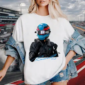 George Russell Vintage Racing Graphic T-Shirt – Retro 90s Car Face Design, Motorsport Washed Tee, Signature Style Hoodie, Gift for Fans