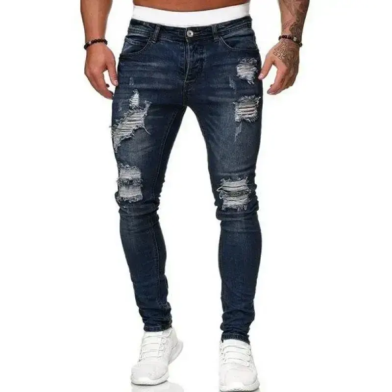 3-Pack Men'S Slim Fit Stretch Denim Jeans,Solid Color, Regular Length, All-Season,Classic Style,Mid-Stretch Fabric Ripped Straight Leg Menswear 3-Pack Men'S Slim Fit Stretch Denim Jeans,Solid Color, Regular Length, All-Season,Classic Style,Mid-Stretch Fabric Ripped Straight Leg Menswear