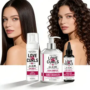 All-in-One Curly Hair Care Kit (3-Piece) Curly Hair Product – This set offers curly hair mousse, cream & oil, repairs damaged curls, hydrates & defines curls. Anti-frizz & long-lasting, perfect for at-home styling to get bouncy, healthy curls.