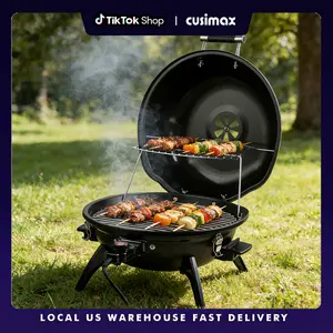 Techwood 1600W Power Nonstick Griddle, Adjustable Steel Electric BBQ Grill with 15-Serving Capacity, Portable Double-Layer Design, Removable Stand, Temperature Control, Party Ready Indoor Smokeless Countertop Option tiktokshopspringglowup