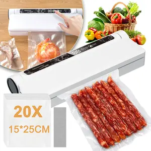 Vacuum Sealer Machine - Fully Automatic for Dry & Wet Foods with 80kPa Suction Power, 40 Bags, One Click Operation, Extends Freshness, Versatile for Meats, Vegetables, Fruits, Nuts, Bread, Snacks