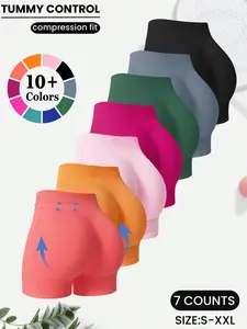 Women's Athletic Shorts, Tummy Control Compression Fit High Waist Booty Lifting Shorts, Seamless Stretchy Sporty Style, No Roll Waistband,Stretchy Breathable Bottoms,Ideal for Gym, Yoga, Running,Active Wear & Summer