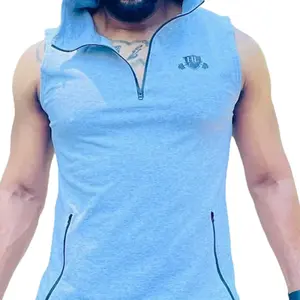 Men's Workout Tank Tops with Hood Sleeveless Gym t-Shirt Muscles Tees Athletic under armour hockey jacket