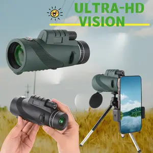 80X100 Outdoor Portable Single Lens Telescope, FMC Lens, 10x Magnification, Manual Focus Adjustment, Can Connect to Mobile Phone for Taking Photos, Suitable for Outdoor Camping, Hiking, Wildlife Observation, Bird Observation, Sports Events