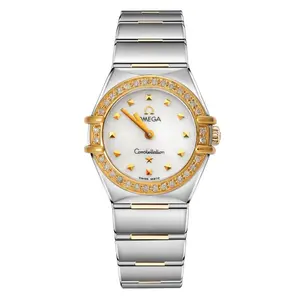 Omega Constellation Ladies Watch with Diamond Bezel, Model 1361.71.00, 24mm Dial, WHT019828