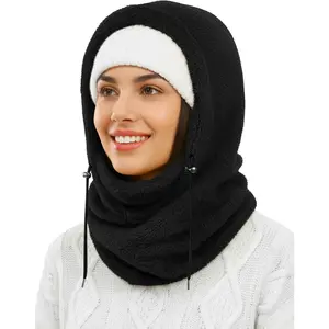 Balaclava Face Mask for Women Men Winter Hat Windproof Fleece Neck Warmer Warm Face Cover Scarf glove set windproof balaclava