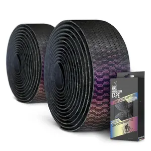 Chameleon Tail  Handlebar Tape (Set of 2) - Elevate Your Ride with Stylish, Comfortable, and Color-Shifting PU Tape for Enhanced Grip with These Bicycle Handle bar Tape (Purple)