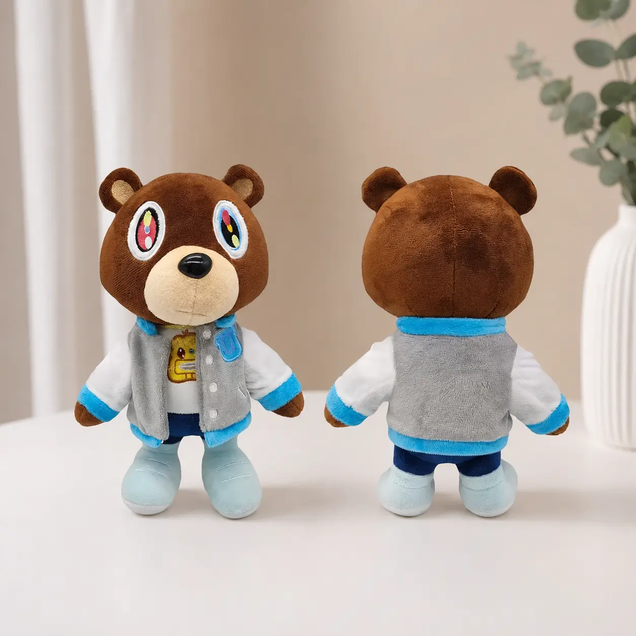 Kawaii Kanye Graduation Bear Plush Toy 30cm – Soft Teddy Bear Stuffed Animal, Cute Room Decor, Birthday Gift for Fans