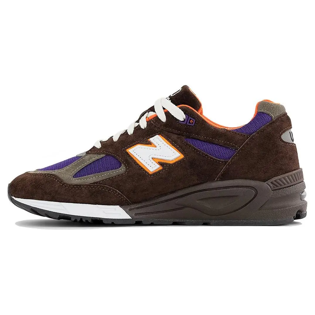 New Balance Teddy Santis X 990v2 Made In Usa Brown Purple' Retro Low Top Commuter Running Shoes Unisex M990BR2