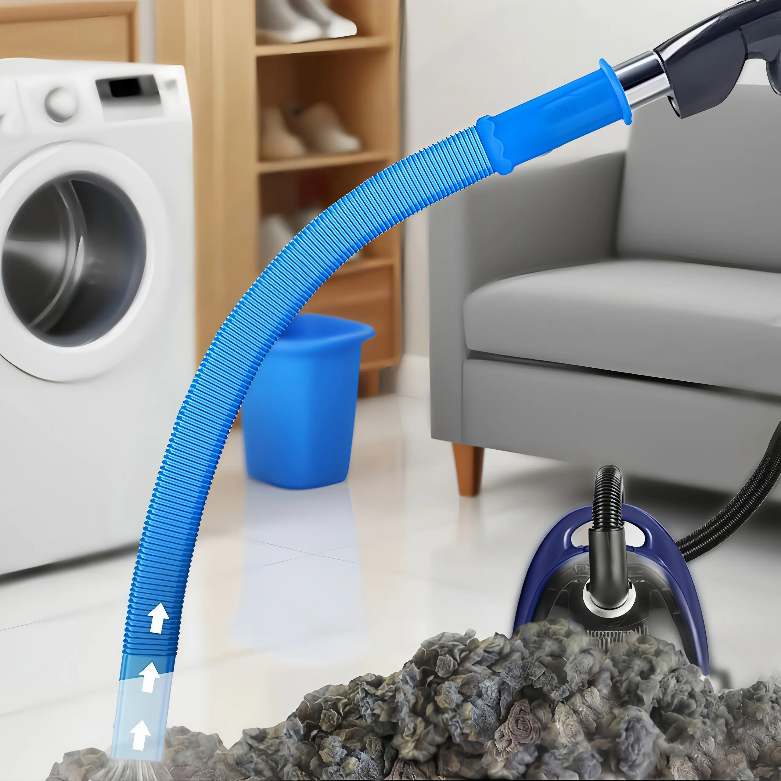 LMMAKE 1PC Dryer Vent Cleaner Vacuum Hose Attachment, Compatible with Most Vacuum Cleaners, Fast Lint Removal Cleaning Tool