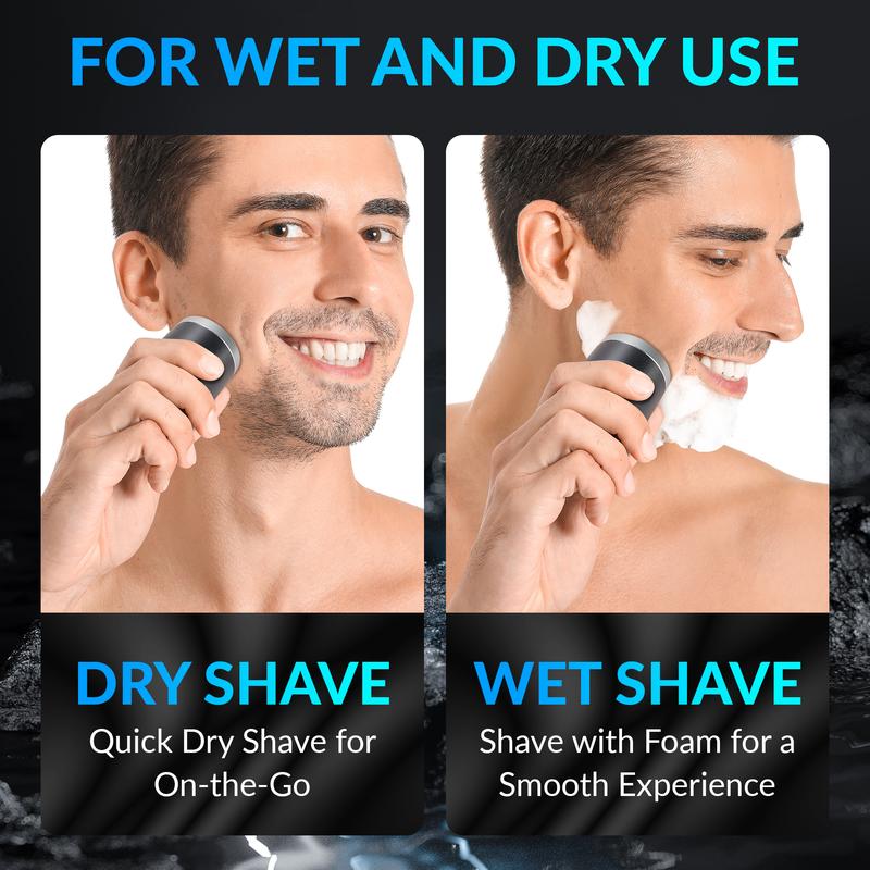 Mini Electric Shaver for Men,Fast Charging USB Rechargeable Razor, Portable Beard Trimmer, Powerful Shaver for Smooth Shave Comfort