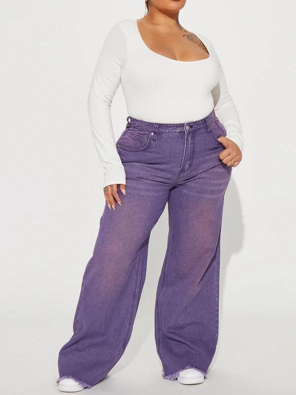 Ashtin Baggy Jeans - Purple