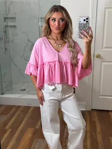 Pink Ruffle Top