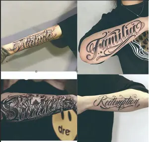 Realistic & Long-Lasting Herbal Juice Temporary Tattoos - Waterproof, Custom Designs for Trendy Arm Sleeves!