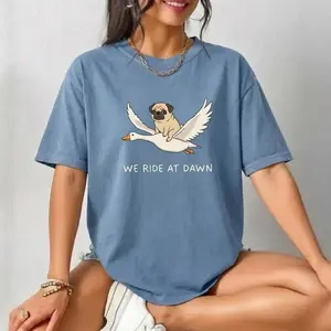 50+ Dog Breeds Comfort Colors Tee | We Ride at Dawn Funny Dog Shirt | Custom Dog Lover Gift - KitchenEra