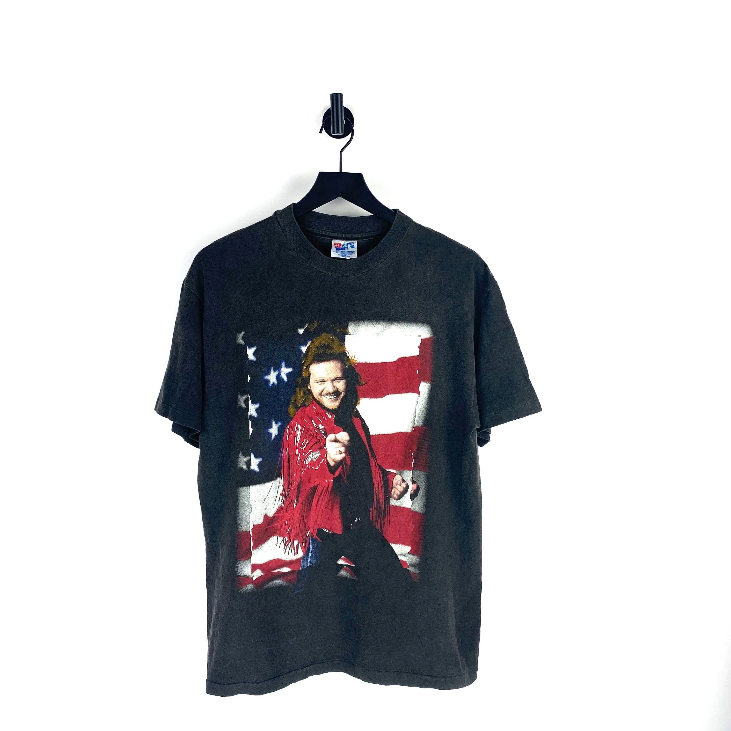 Vintage 90s Travis Tritt Country Tour Large Faded Black