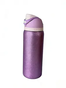 Owala 32oz Glitter Purple Insulated Water Bottle Leak-Proof 24hr Cold BPA-Free for Gym & Travel DrinkwareFlasks Bottled Tumbler Mug Portable Lid Stainless Steel