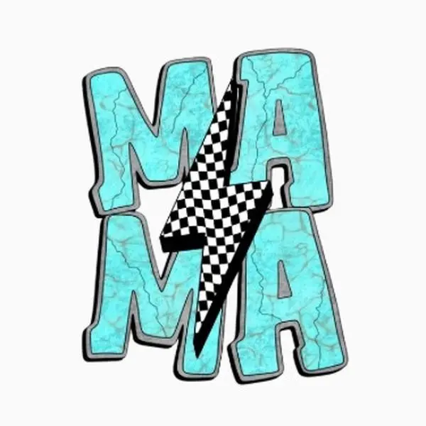 Mama lightning bolt 3x3 sticker Mama lightning bolt 3x3 sticker