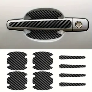 Stickers, Door Protection Stickers, Acrylic Carbon Fiber Door Handle Decals for Cars - Waterproof, Wear-Resistant, Easy Installation, Anti-Collision Adhesive Protector Covers