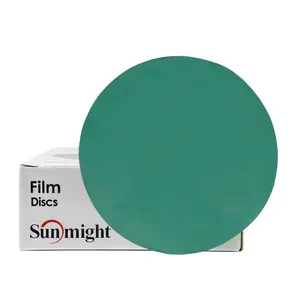 6" Sunmight Film Sanding Discs (Hook & Loop) | Box of 50 – For Metal Polishing, Aluminum Wheels, Tanks, Fenders & Surface Prep