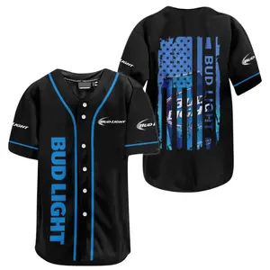 US Flag Bud Light Baseball Jersey