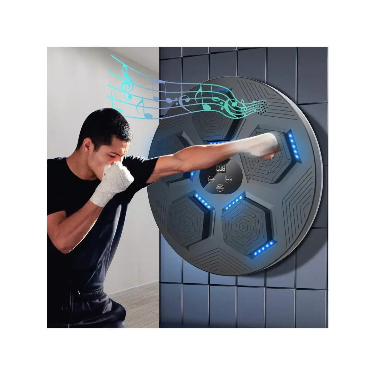 Musical Boxing Machine With Gloves, Boxing Training Machine, Intelligent Boxing Machine, High Quality Electronic Boxing Training Target, Gift, Agility Training Equipment, Easy To Install Boxing Target, Boxing Training Boxing Target