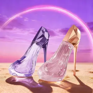 2PCS 2.02Oz(60ML)Women's Premium Mix Gift Pack,Elegant Stylish Pink And Purple High Heel Diamond Cut Design Bottle,Suitable For Daily Wear,Parties And Gifting,Mixed Packaging,Multifunctional Use,Daily Wear Perfume,Chic Packaging,Floral Scent Perfume