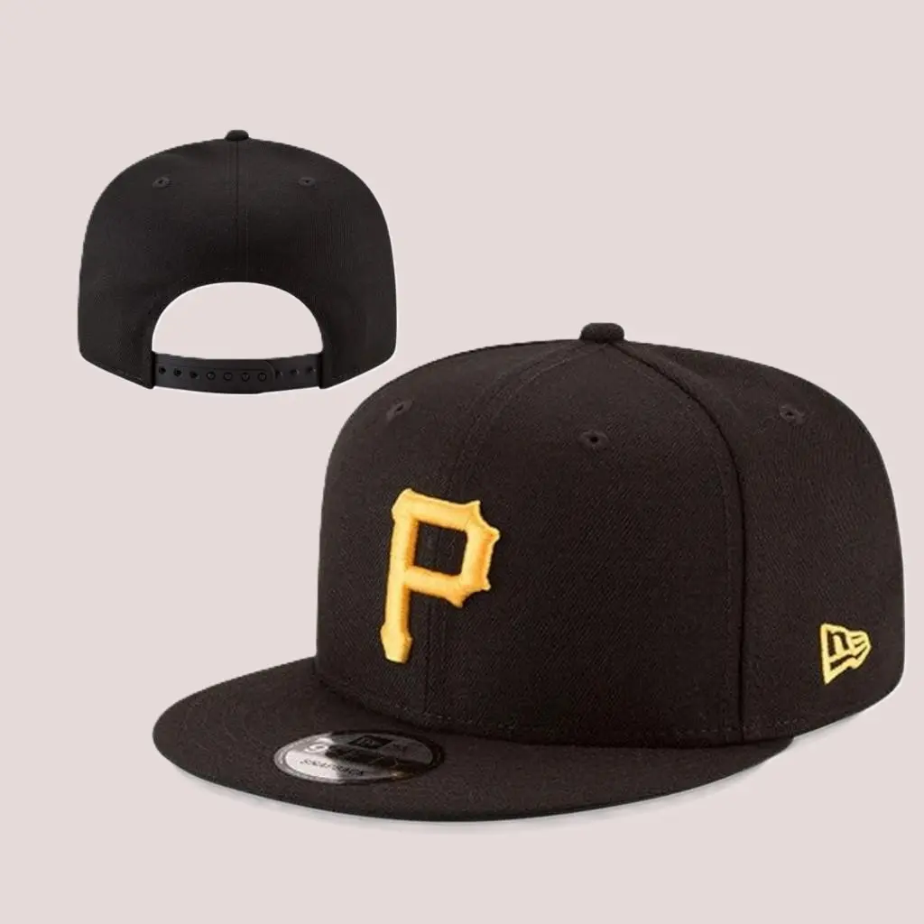 Classic Team Embroidered Snapback Hat - Casual Streetwear Flat Bill Adjustable Cap