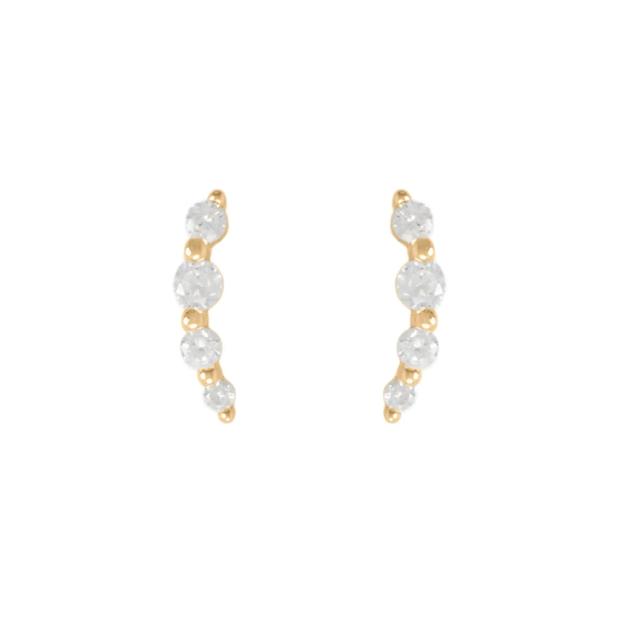 Crystal Climber Stud Earrings