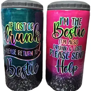 BESTIES Custom Personalized Tumblers or can coolers Washable Bottled