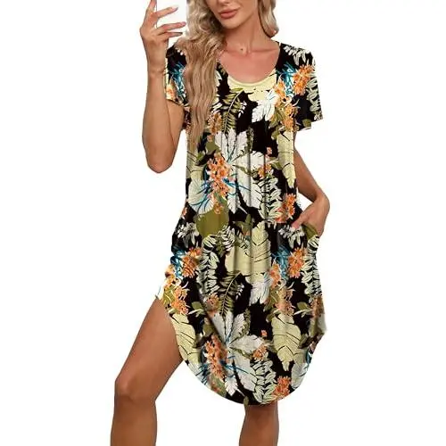 C print   Black Floral Leaf