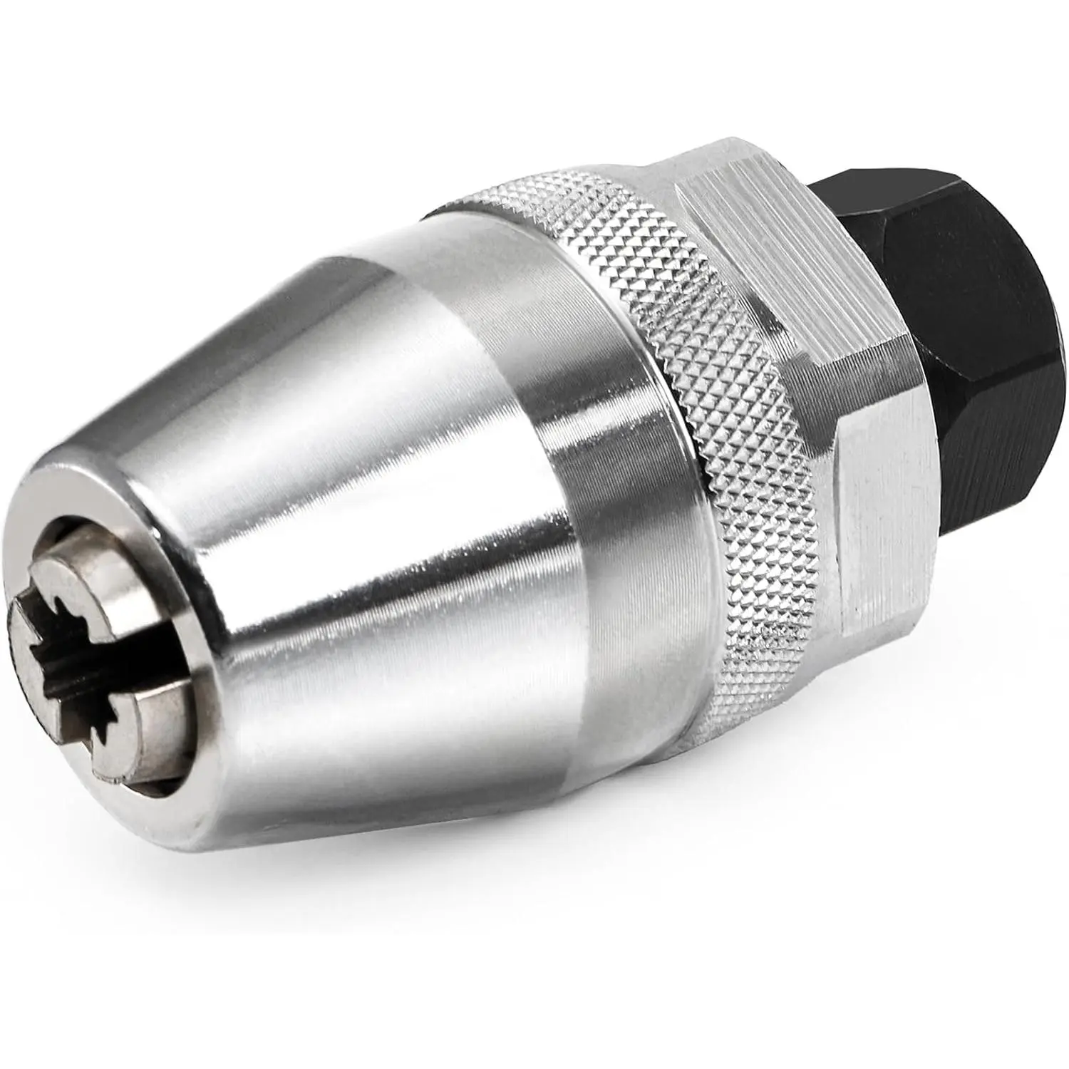 Alloy Steel Damaged Fastener Extractor - 3/8-inch Drive Chrome Finish Stud Removal Tool, Fits 1/4-1/2" Rounded/Broken Bolts & Fuel Plugs, Enhanced Rust Resistance, Compatible with Adjustable Wrenches, Ratchets & Impact Wrenches, Exhaust Manifold Use