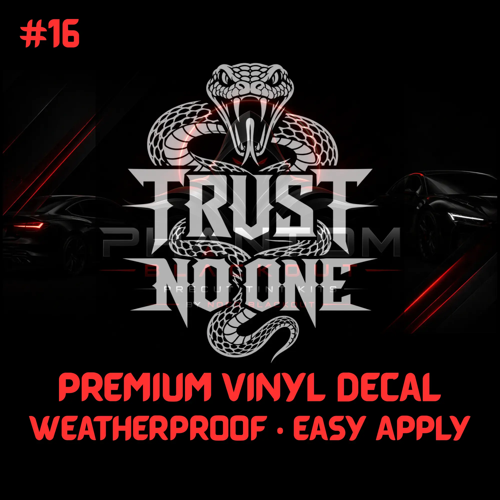#00016 Trust No One Signature Vinyl Decal