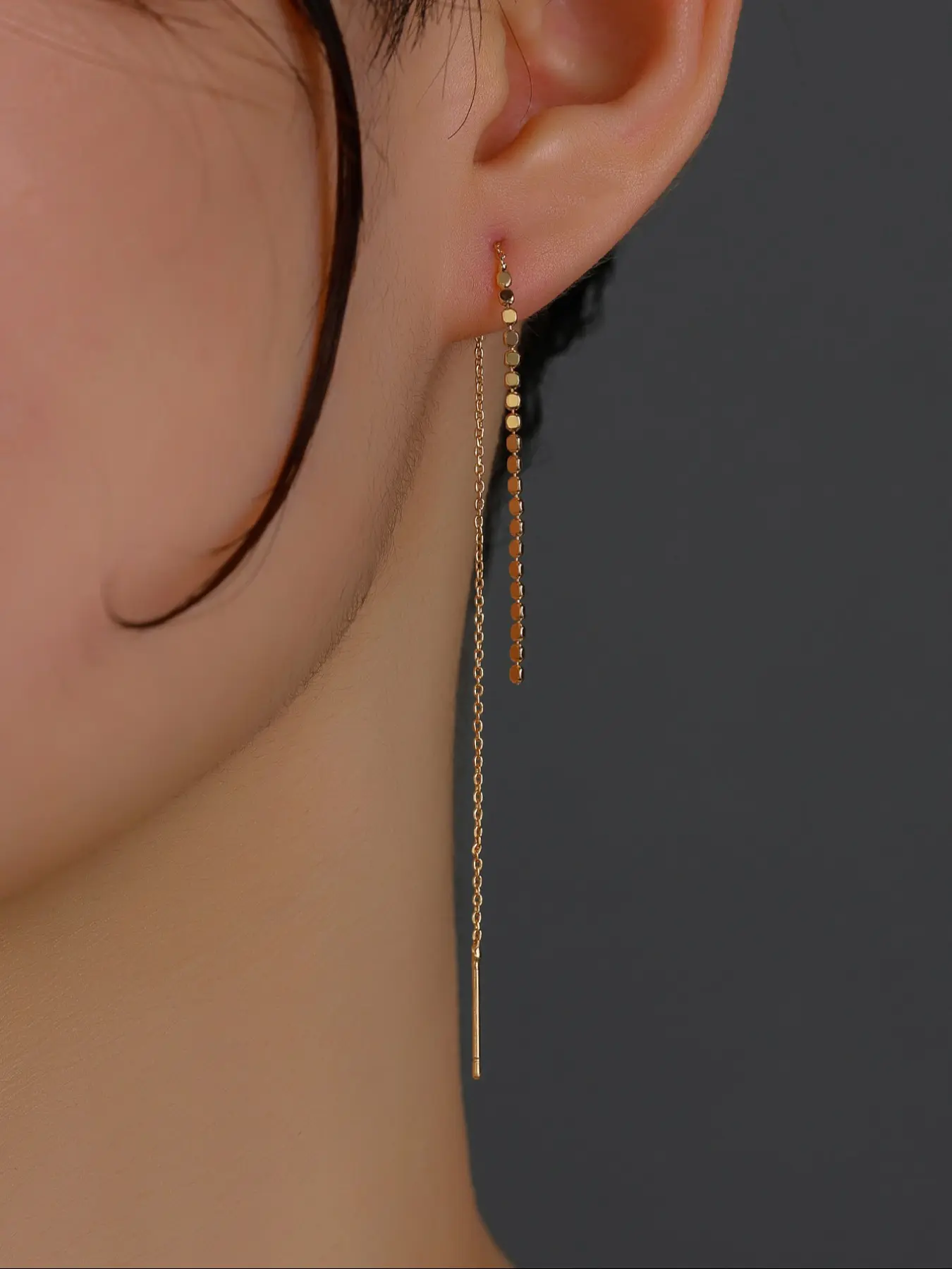 Elegant Korean Style Dangle Earrings Set, Lightweight & Comfortable Design, Perfect for Daily Wear & Gift Giving, Copper Earrings, Earring Chain, Dangling Earrings, Earrings Jewelry