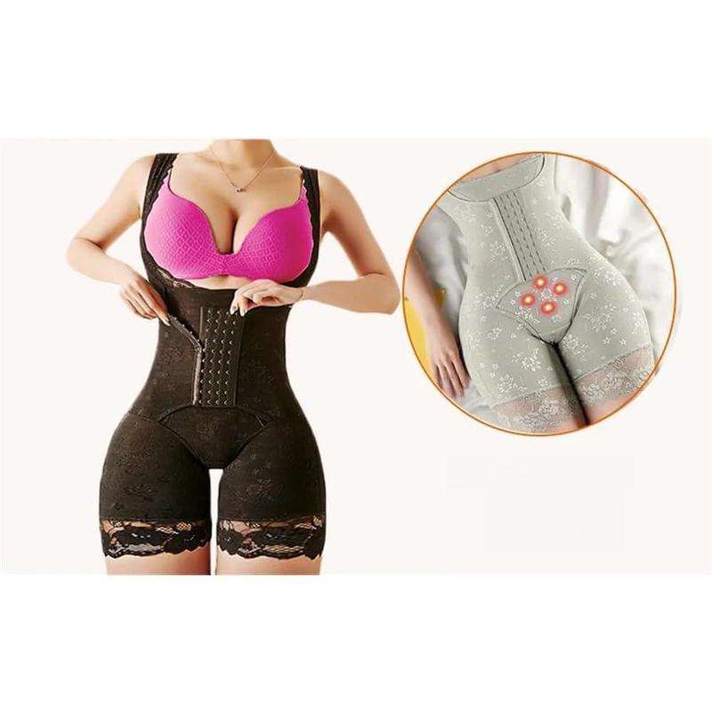 Women V Neck Spaghetti Strap Bodysuits Open Crotch Shapewear Slimming Body Shaper Smooth Out Bodysuit