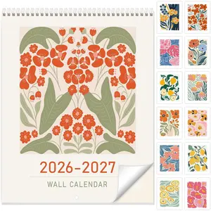 Vertical Wall Calendar 2026-2027, 13-Month Aesthetic Calendar from Jun 2026 to Jun 2027, 28" X 11" Monthly Planner with Thick Paper, Floral Design for Home Office