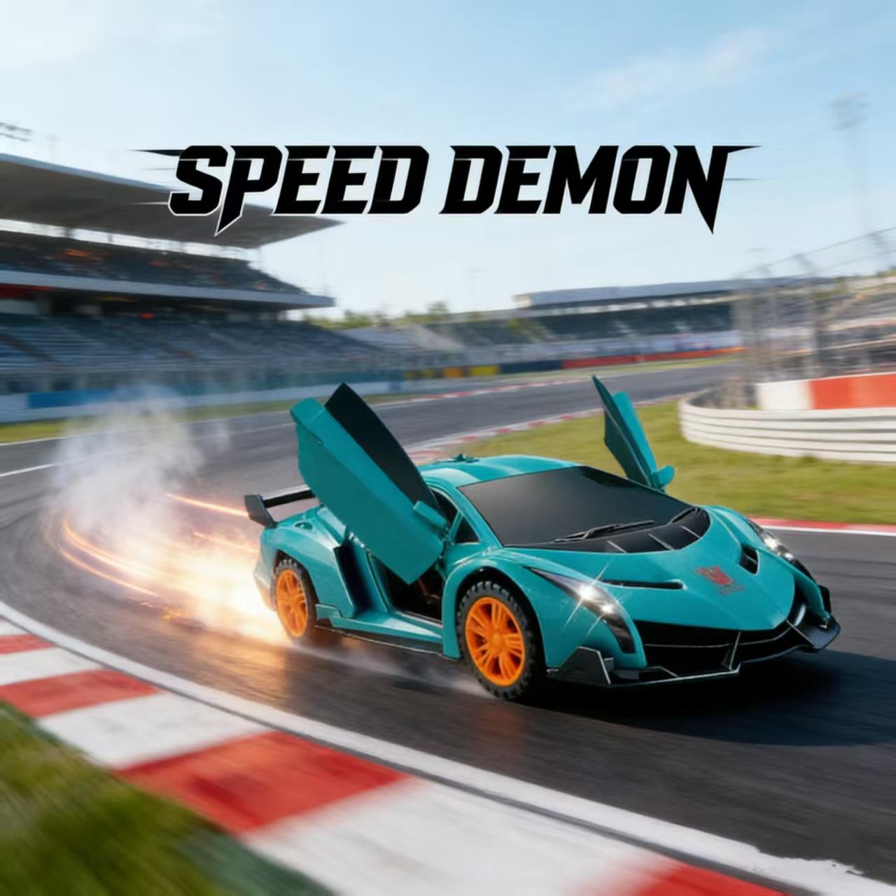 360° Rotating Door Electric Sports Car for Hobbyists & Kids,with LED Lights & Music for Birthday Parties & Playdates