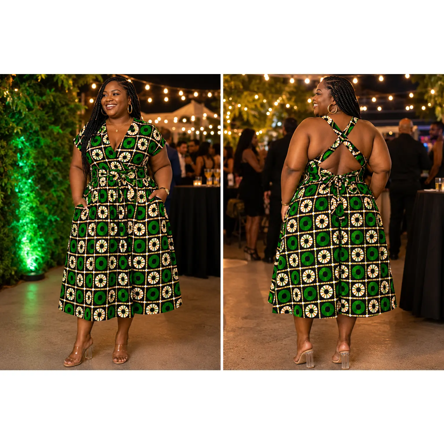 Infinity Dress-Green-Free Size