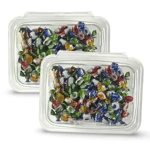 Mixed Flavor Delicate Mini Fruit Drops Nostalgic Grandma Candy | Cherry, Green Apple, Blackberry and Peach | 2 Bulk 8 Oz Tubs (1 Lb Total)