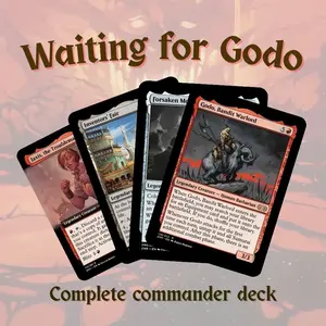 Waiting for Godo MTG Commander EDH Custom Art Proxy Deck – 100 Cards + Tokens, Gift