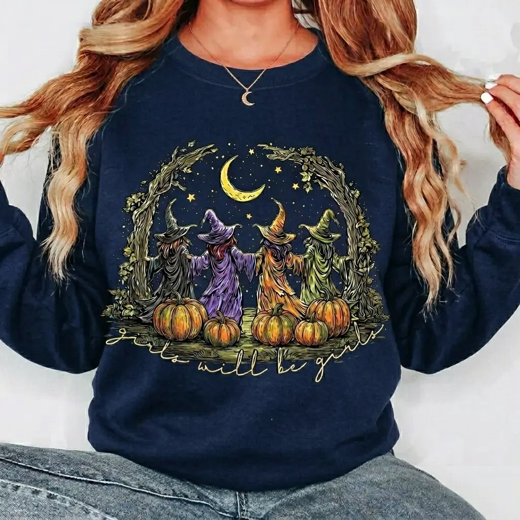 It Will Be Giant Witch SweatShirt, Halloween Witch Pumpkin Graphic Tee, Spooky Moon Fall Shirt, Cute Halloween Outfit