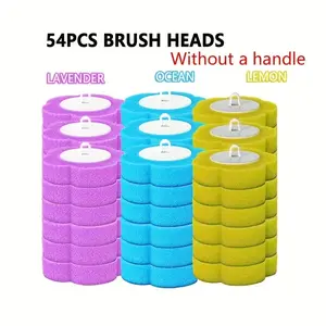 Disposable Toilet Brush Replacement Heads, 3-In-1 Scented Cleaning Sponge, Bathroom Cleaning Tool, 18/36 Pieces Set, Essential Cleaning Supplies