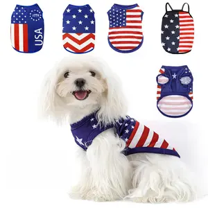 USA Independence Day Star Stripe Thin Breathable Sling Tank Top for Dogs