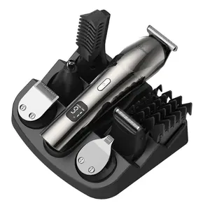11 in 1 Electric Beard Trimmer for Men, 1 Box Men's Grooming Kit with Hair Clippers & Accessories, Waterproof LED Display Hair Trimmer for Men, Trimmer Set, Cordless Barber Trimmer, Cordless Rechargeable Clippers, Cordless Trimmers Kit