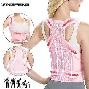 Adjustable Back Brace, 1 Count Posture Corrector for Women & Men, Lightweight Posture Strap for Scoliosis and Hunchback Correction, LINGPENG Sports & Outdoor Accessories