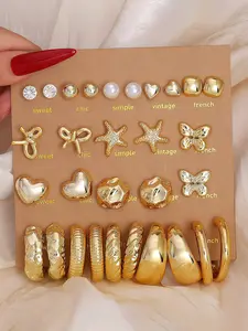 Elegant Pearl Earrings Set with Rhinestones, Minimalist Design, Perfect Gift for Women & Girls, Versatile Jewelry Accessory