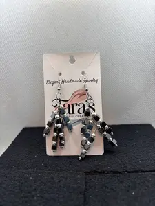 Black Staggard Earrings