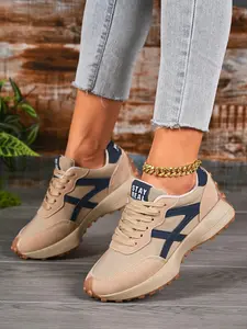 Women's Thick Sole Agony Dad Sneakers, Spring Autumn New Arrival, Versatile Casual Slimming Flat Sports Running Shoes, Sporty Running Shoes, Walking Running Sneakers