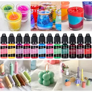 18/24/30/36 color liquid candle dye set -10ml (0.34oz) high concentration wax pigment, suitable for soy wax, beeswax, petroleum candles - bright and non fading, suitable for candle making, wax melting blocks - easy to mix formula, home fragrance crafts