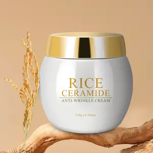 130g Rice Ceramide Anti-Wrinkle Cream works to smooth fine lines, deeply moisturize, firm, and brighten skin. Ideal for first signs of aging and mature skin in daily anti-aging care, Daily Brightening.